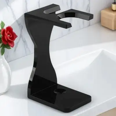 Soporte para brochas de afeitar, soporte acrílico para hombres, estante para maquinillas de afeitar, herramientas para mantener limpio y seco, soporte de seguridad para barbería, accesorios de afeitado