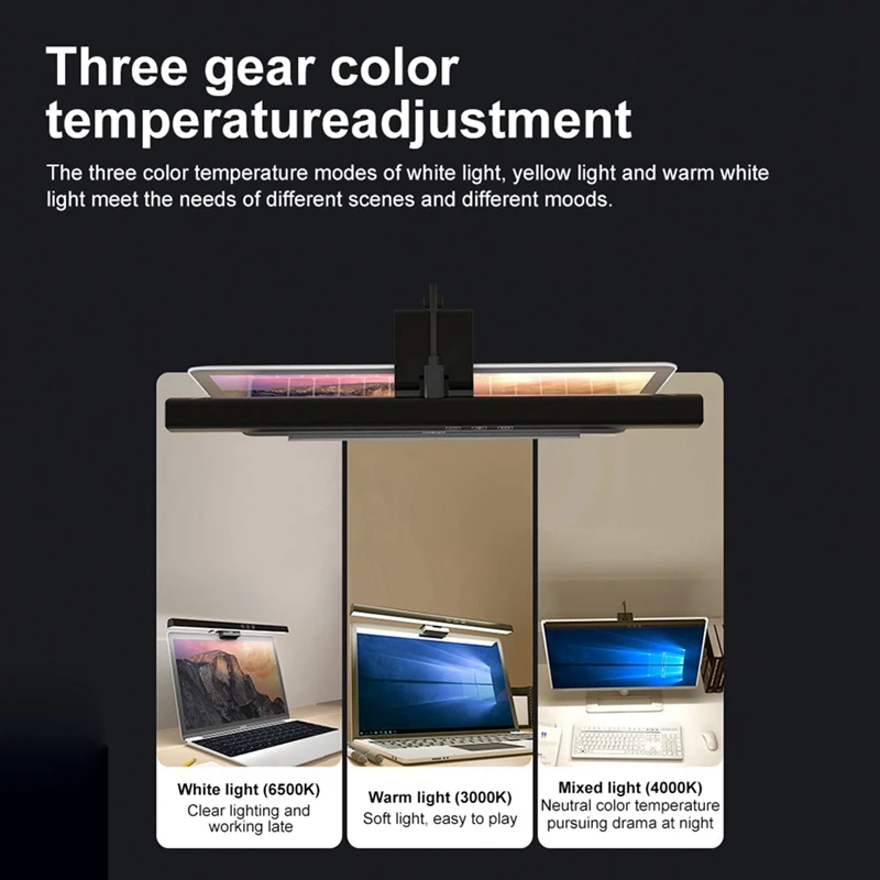 Barre lumineuse de moniteur LED, lampe de bureau, lampe de soin des yeux, lampe de lecture USB, barre lumineuse d'écran de rétroéclairage