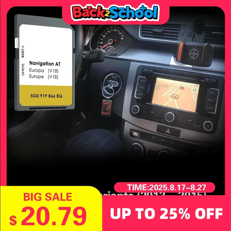

AT V18 Подходит MIB1 для VW Golf всех варианов (2013–2015) Карта Gps Sat NAV 16 ГБ Naving SD GPS Карта Европа Германия Испания