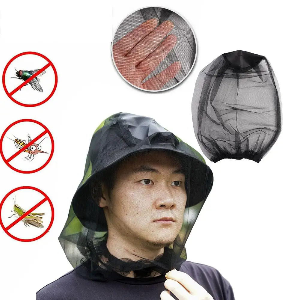 Fine Holes Mesh Fly Screen Premium Anti Mosquito Insect Head Mesh Net Face Protector For Camping Cap Garden Supplies