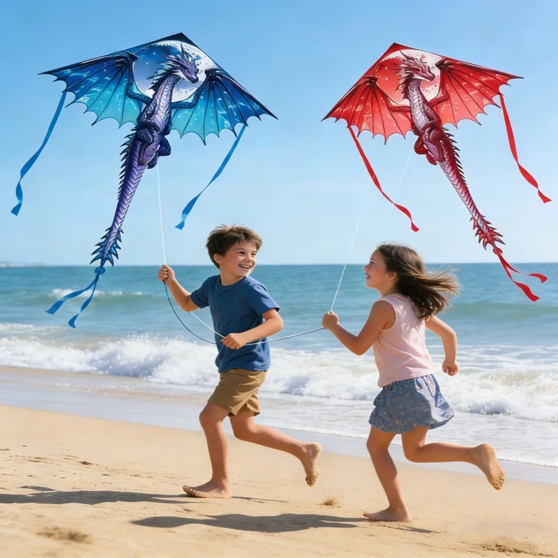 드래곤 플라이 연, 어린이 야외 놀이용 장난감, 연줄, 독수리 연, 낚시용 파라포일, 새 연, 견인 연, 릴, 풍선, 해변용