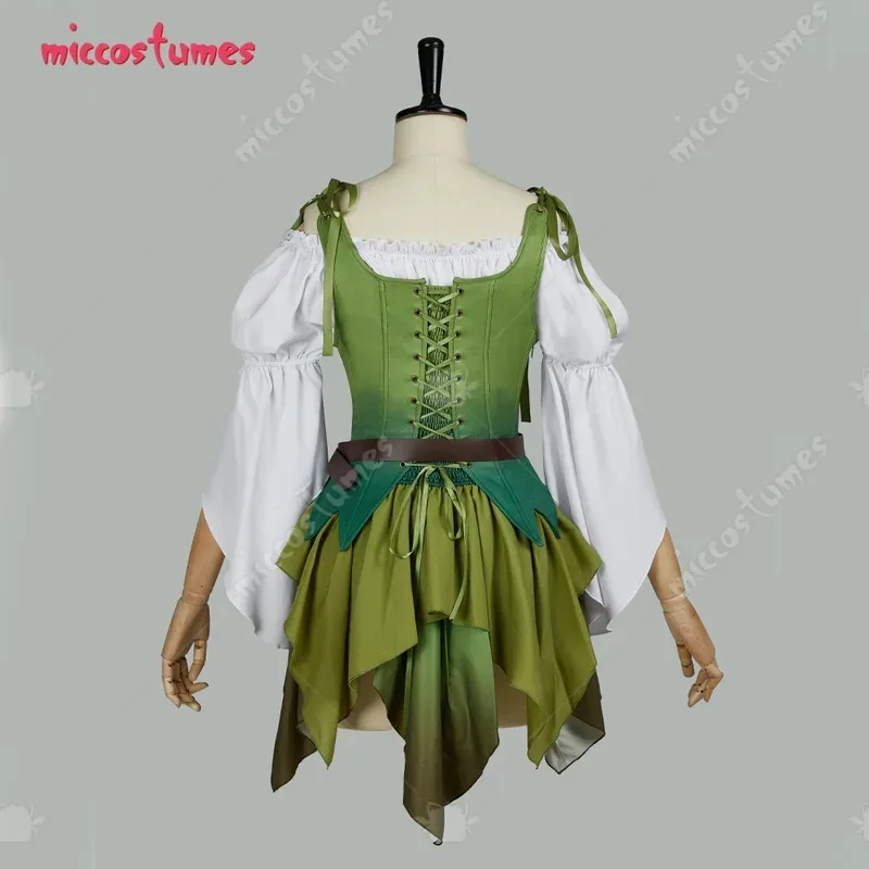 

CyMiccostumes Women's Costume Elf Cosplay Set Top Fairy Dress With Belt and Bag Halloween Party