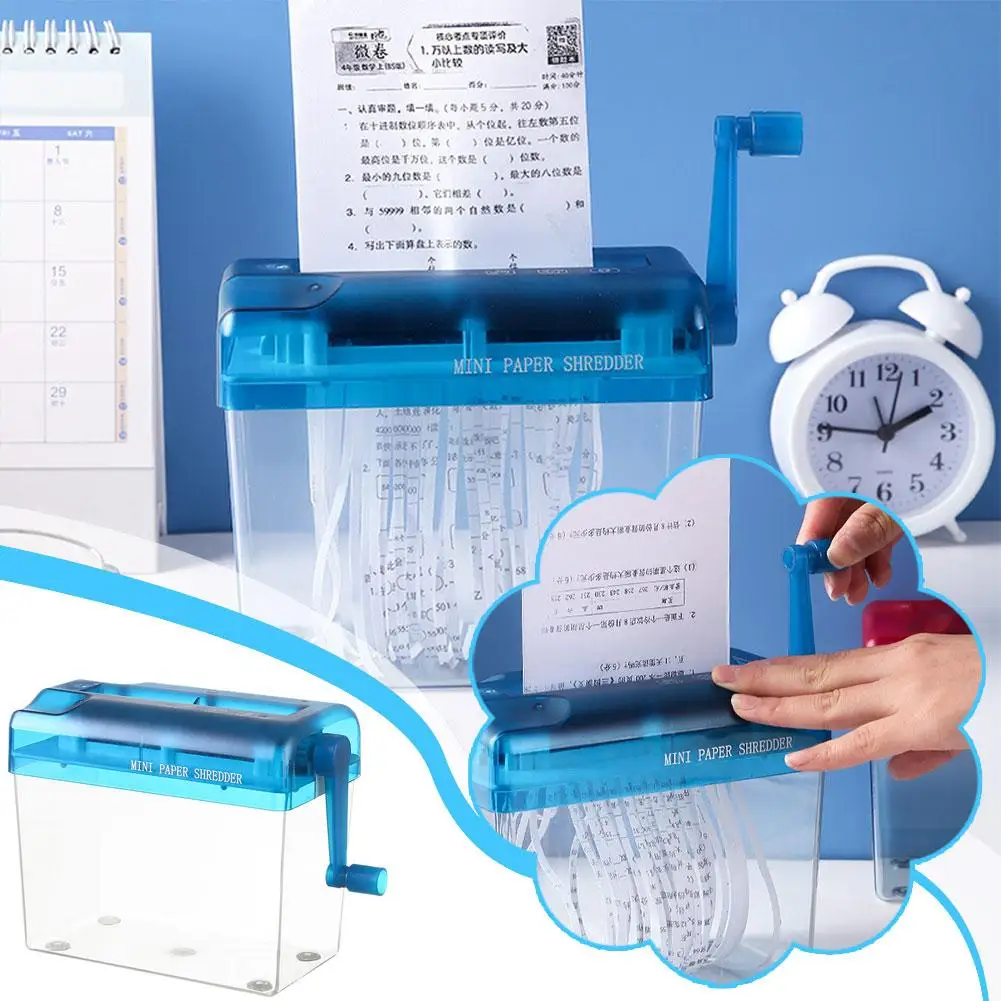 Mini Handmatige Shredder Papier Snijmachine Lichtgewicht Desktop Kantoor Machine Cutter Onderwijs Thuis Benodigdheden Draagbare Y6r9