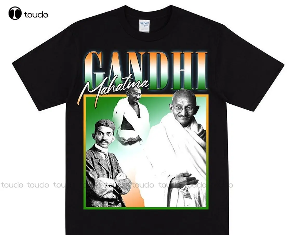 Mahatma Gandhi  T-Shirt Gandhi Tribute Tee Peaceful Protest Theme Anti War T Shirt Be The Change Inspirational Quotes