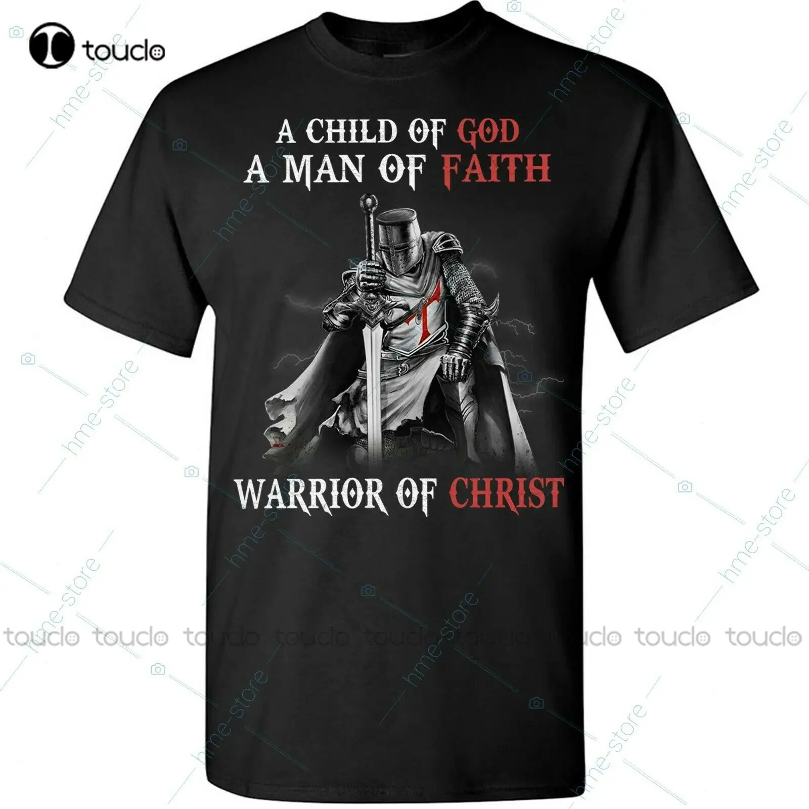 Christian Knight Templar T-Shirt Warrior Of Christ Crusader Tee God Men Of Faith Skull Shirts For Men Make Your Design Xs-5Xl