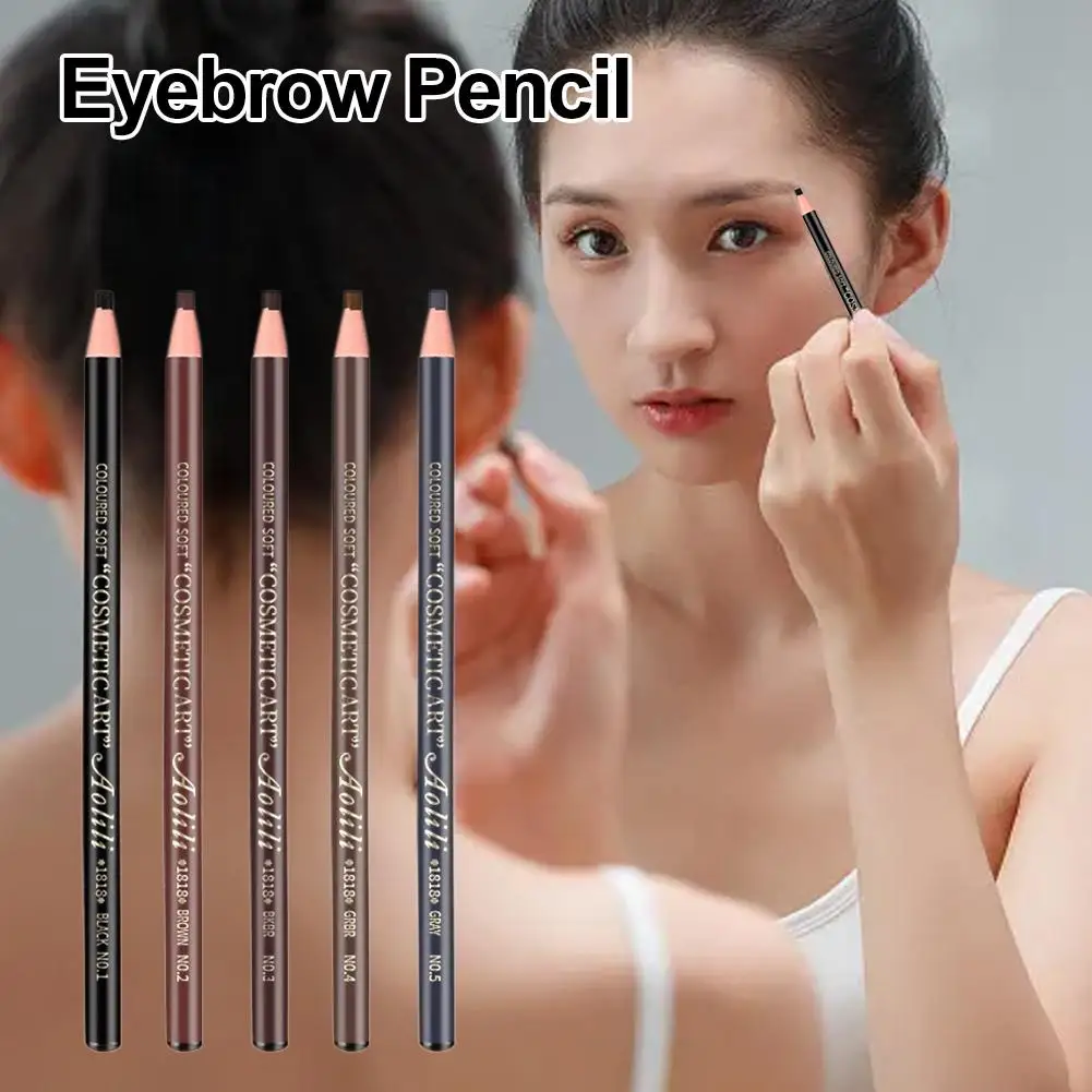قلم الحواجب مقاوم للماء قلم الوشم كحل لا يلطخ دائم مع قلم رصاص المنتج ماكياج عيون مستحضرات التجميل طويلة U1M3