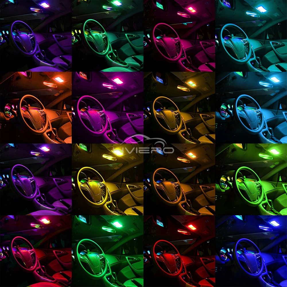 2X RGB 자동차 LED T10 W5W 6SMD 실리 - Universal Remote Control 리뷰 및 가격