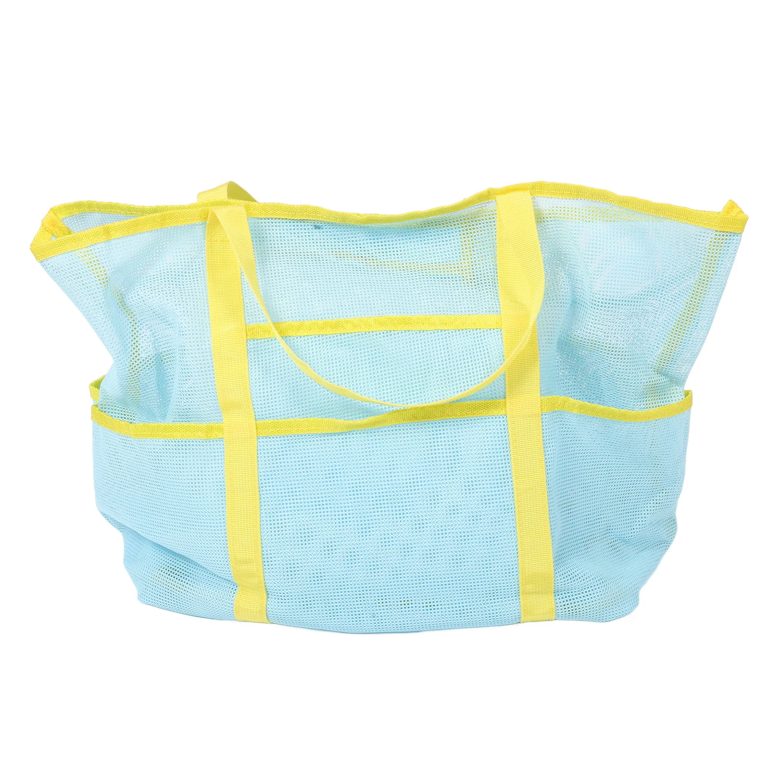 กระเป๋าตาข่ายระบายอากาศสำหรับใส่ของใช้ในชีวิตประจำวัน พกพาสะดวกสำหรับเดินทางไปชายหาด อาบน้ำ น้ำหนักเบา พับเก็บได้ ใช้เป็นกระเป๋าถือได้