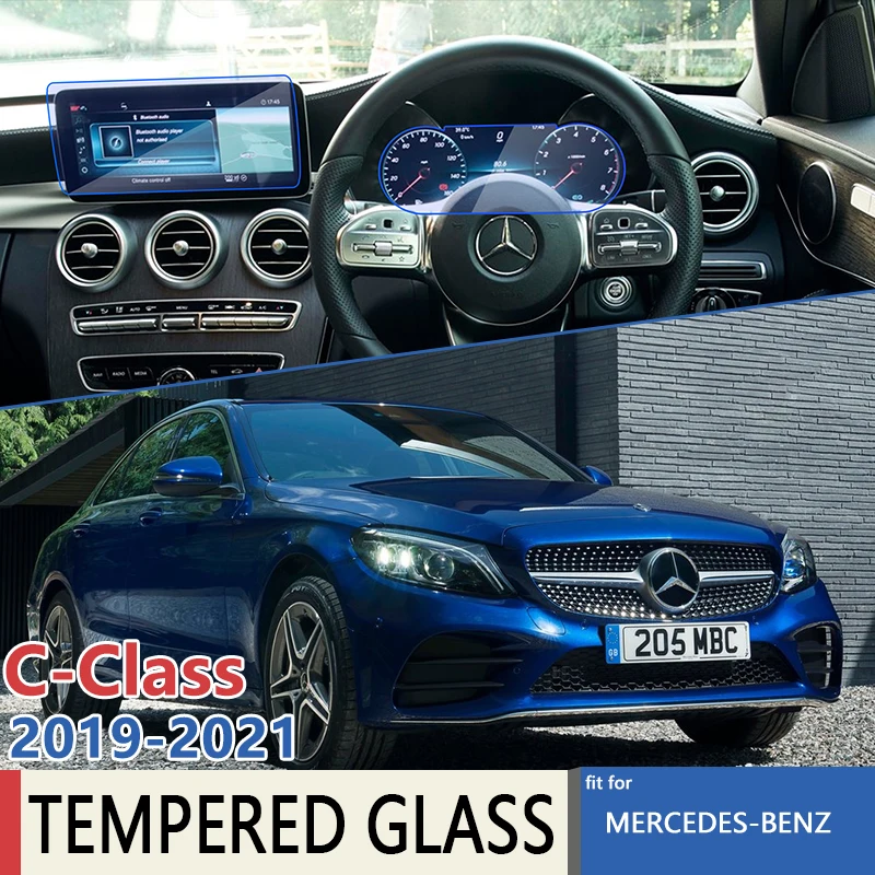 

Для Mercedes-Benz C-Class W205, 2019, 2020, 2021, навигационный инструмент, пленка для сенсорного экрана, защитная пленка на весь экран, аксессуары из закаленного стекла