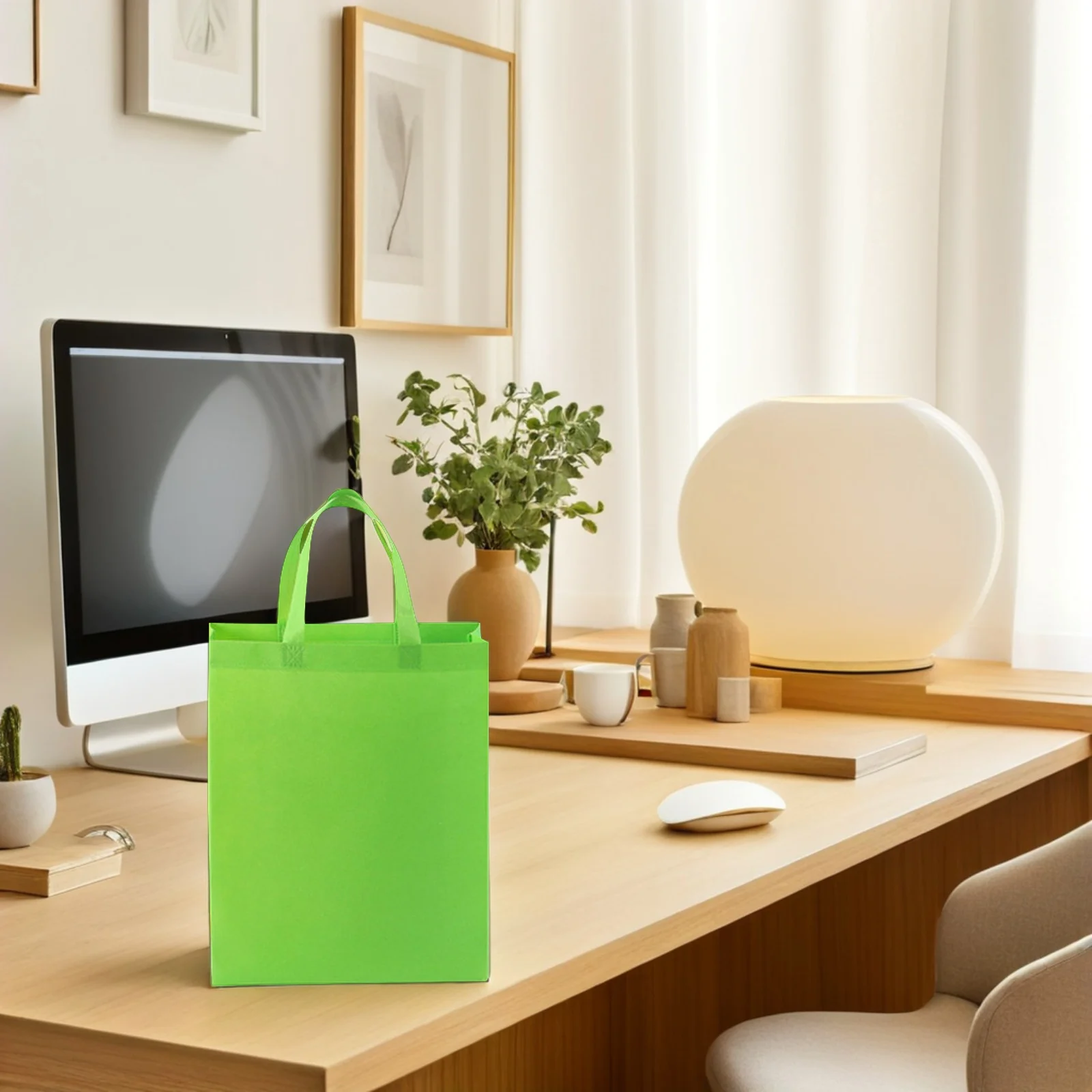 

Foldable Grocery Bags Cloth Non-woven Material Large Capacity Multi-purpose Shopping Portable Tote