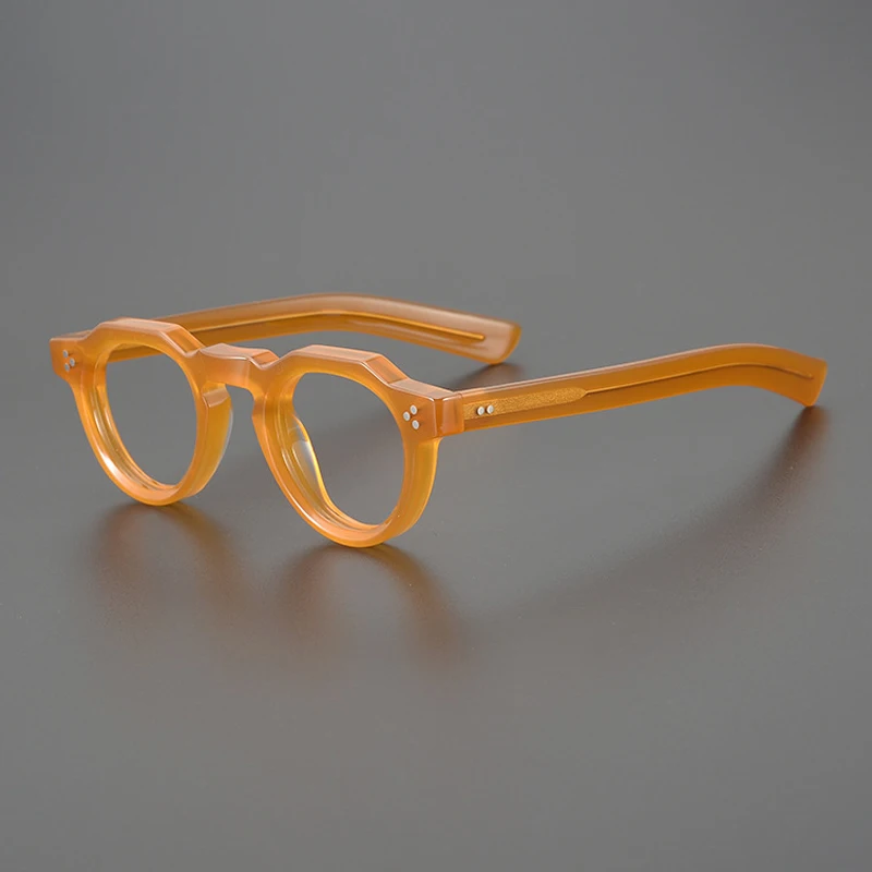 Vintage Acetate Glasses Frame Men Retro Prescription Myopia Eyeglasses Frame Women Small Face Luxury Brand Designer Eyewear - Image 3