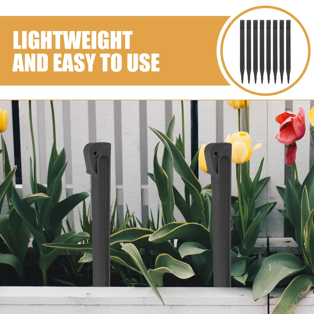 

8 Pcs L Stakes Garden Cloth Pegs Yard Edging Ground Nails Waterproof Cloth Gardening L scaping Projects Soil Tension Pins