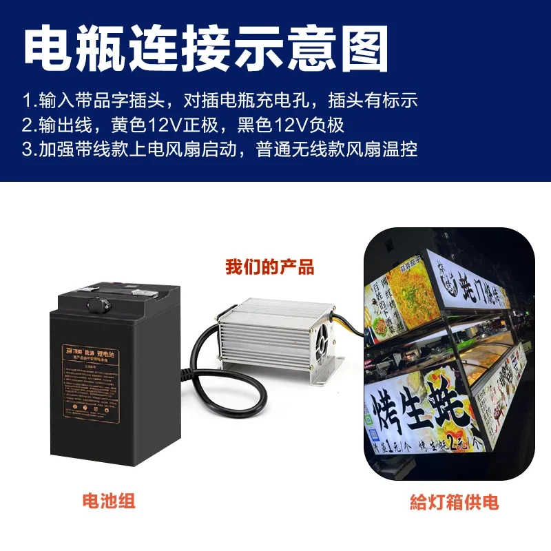 48 60 72V to 12V35A60A electric tricycle inverter high-power converter for street lamps with light boxes