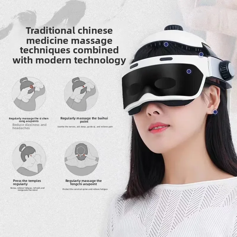 Fully Automatic Electric Head Massager, Home Heating Massage Machine for Stress & Head Fatigue Relief