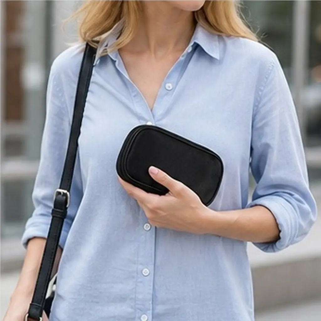 Blood Glucose Meter Storage Bag Hard Shell Protective Case Compact Organizer for Diabetic Supplies Travel Carrying Convenience