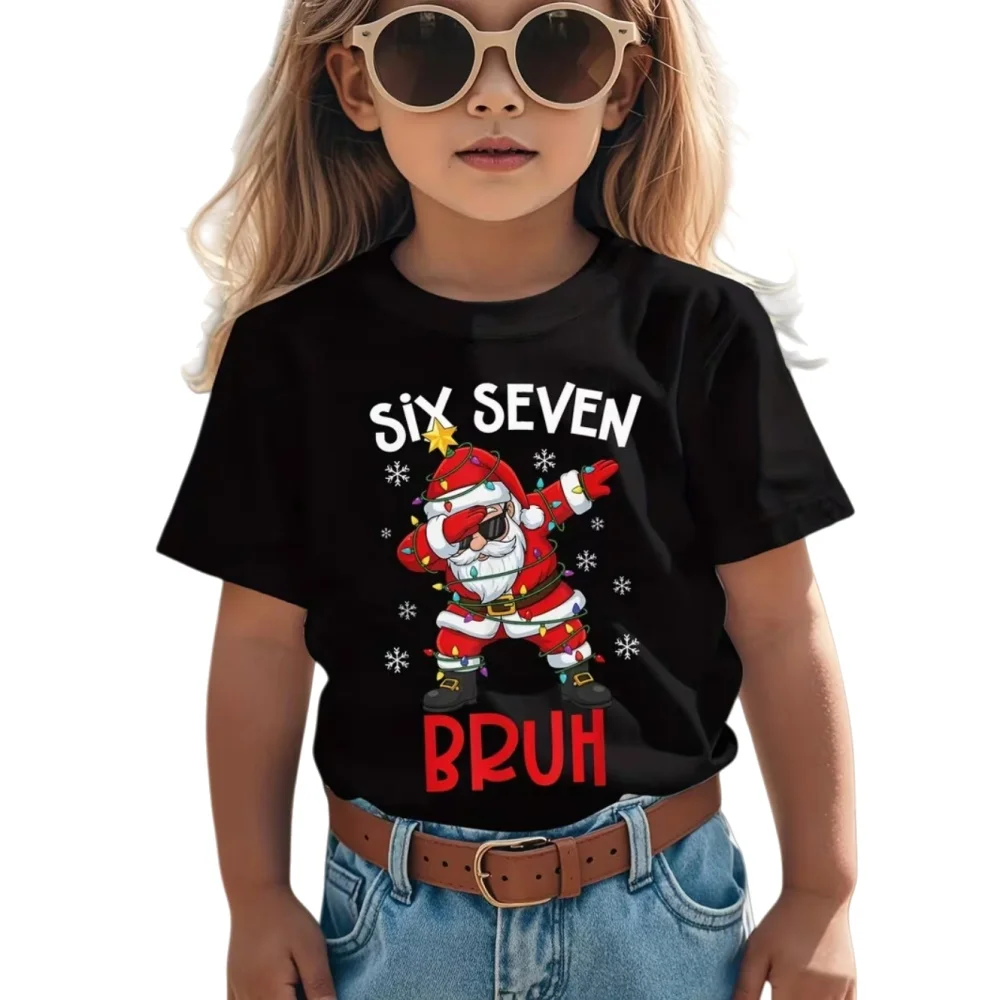 6 7 Six Seven Funny Italian Brainrot Kids Gamer Meme T-Shirt for Boys T-Shirt Short Sleeve Tops Fashion Y2k Children's Clothing