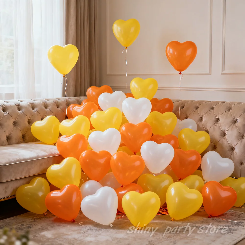 10/20/50 個 10 インチ ハート型バルーン ラブ ラテックス ヘリウムバルーン ベビー記念日 誕生日 結婚式 バレンタインデー 婚約
