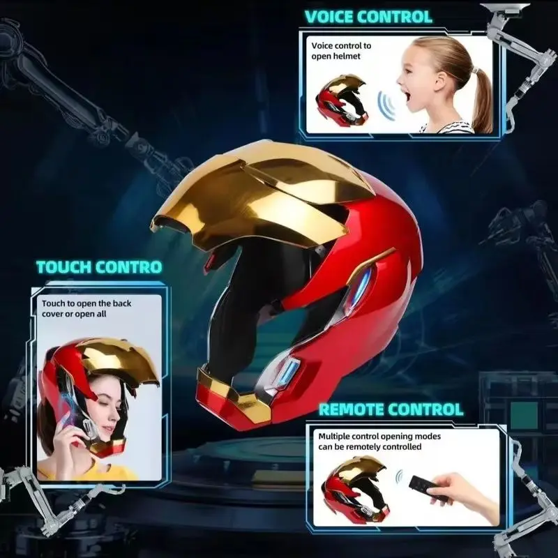 Mk50 Iron Man Wearable Helmet Split Deformation Cos Mask Cosplay Prop Collectible Desktop Ornament Model Toy Adult Fan Gift view 5