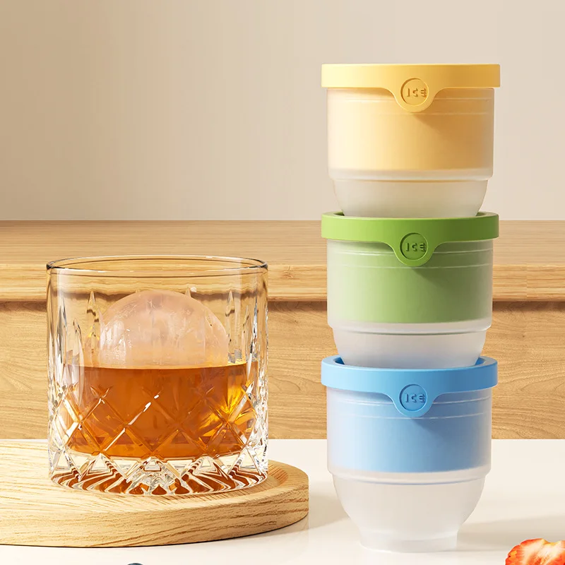 5 قطعة قالب كرة الثلج المستديرة الويسكي أداة صنع مكعبات الثلج المنزلية للطعام نموذج صينية ثلج مستديرة سريعة التجميد