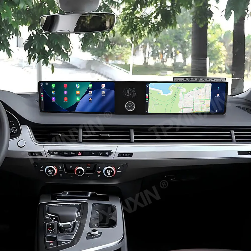 Dual 12.3 inch touch screen Android 13 for Audi Q7 2016 - 2020 car GPS navigation multimedia auto HD WIFI carplay head unit