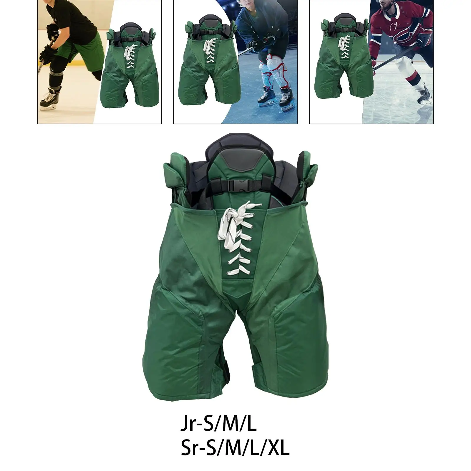 

Ice Hockey Pants Sportswear Leg Protection Adjustable Waist Gear Portable for Hockey Players Breathable Protective Equipment