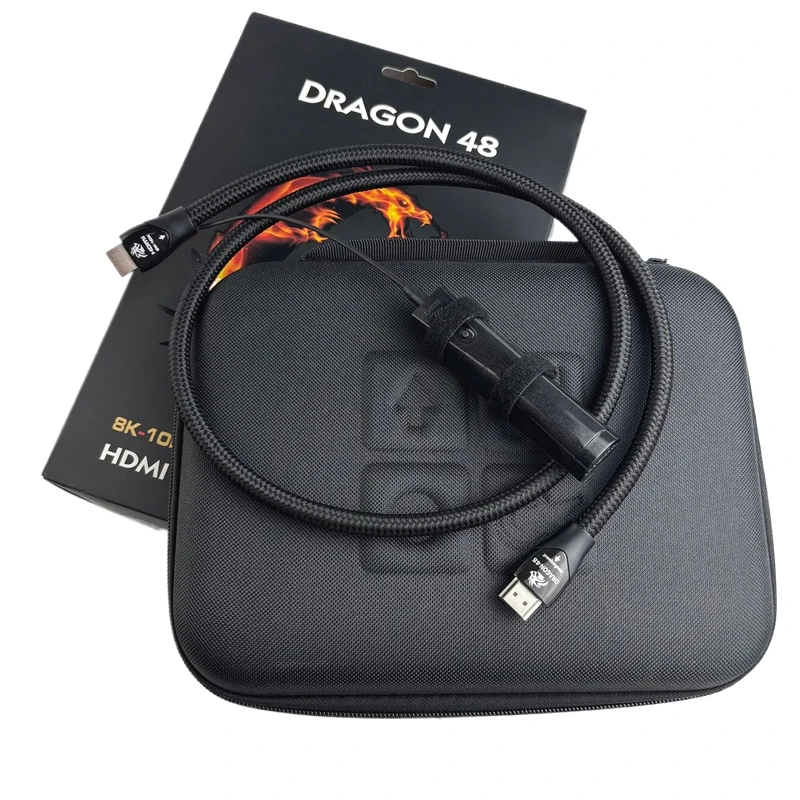 8K-10K Dragon HDMI Cable Sólido PSS Plata Ultra HD AV TV Alta Velocidad 48Gbps HiFi Audio Video Línea