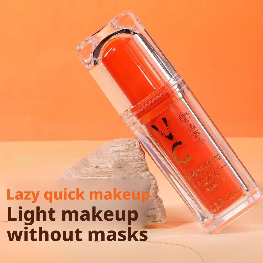 Krem do twarzy z witaminą C, wybielający, krem tonizujący z pięcioma witaminami C, usuwający pryszcze, pielęgnujący zmarszczki i przebarwienia, nawilżający, rozjaśniający, przeciwstarzeniowy O2E0