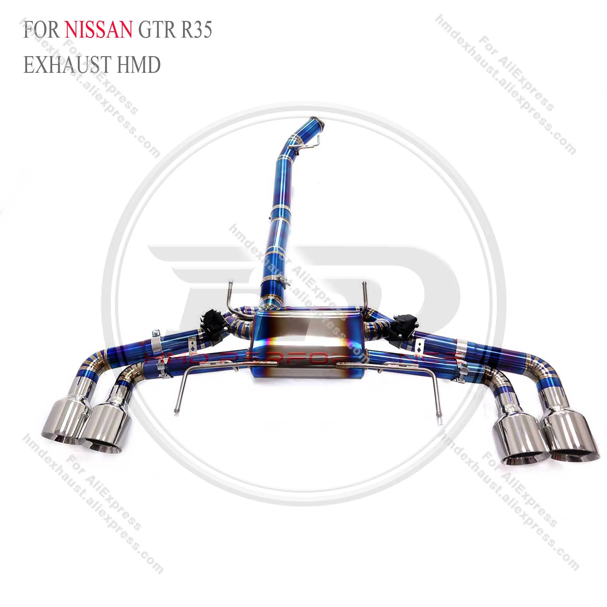 HMD Titanium Exhaust System Performance Catback for Nissan GTR R35  with valve