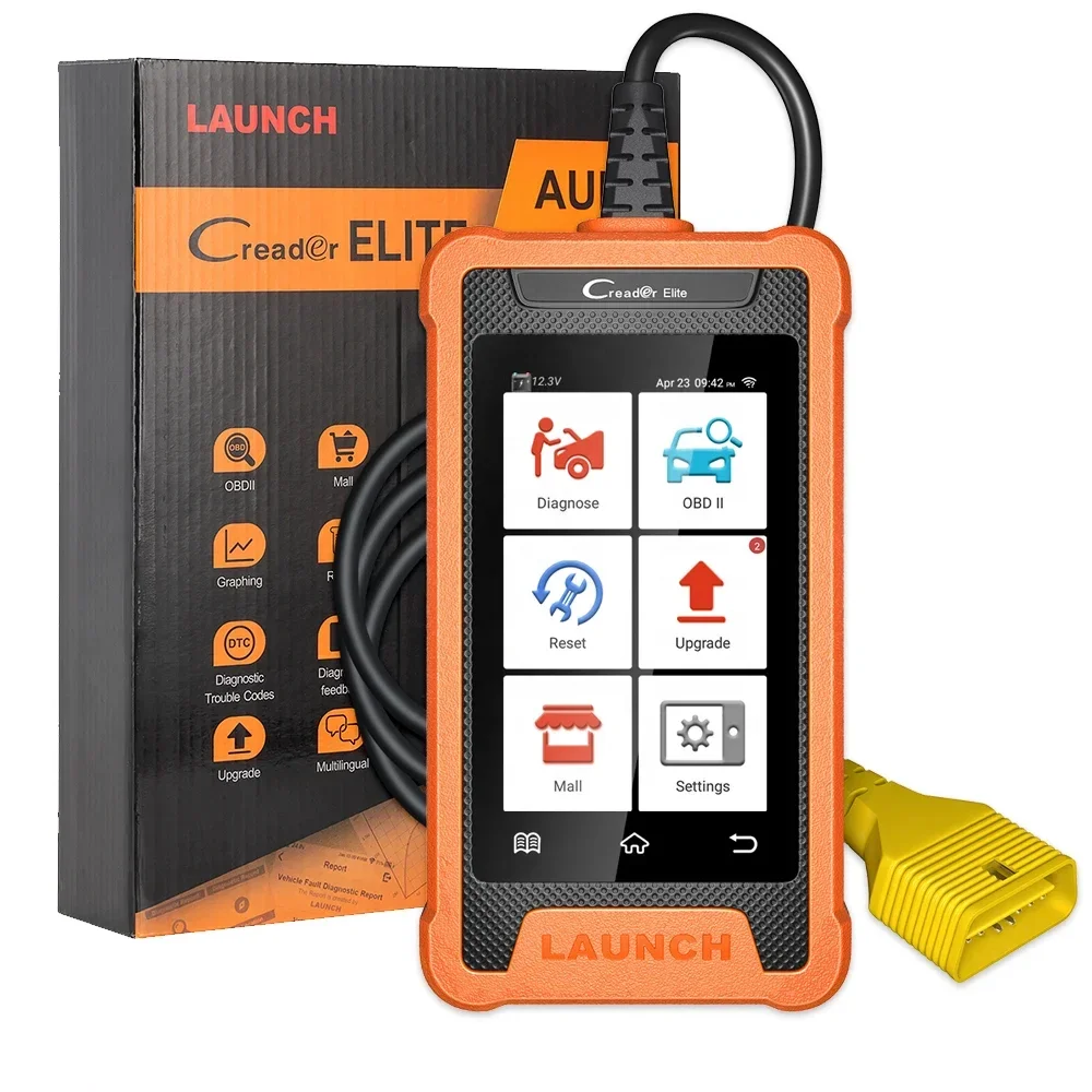 

X431 Elite Car Full System Diagnostic Tools Auto BD OD2 Scanner Active Test ECU Coding Multilingual Free Update Online