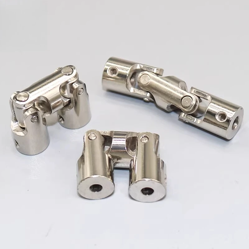 Three-section universal joint connecting motor connector, metal universal joint with M3/M4 screws, vehicle and ship coupling