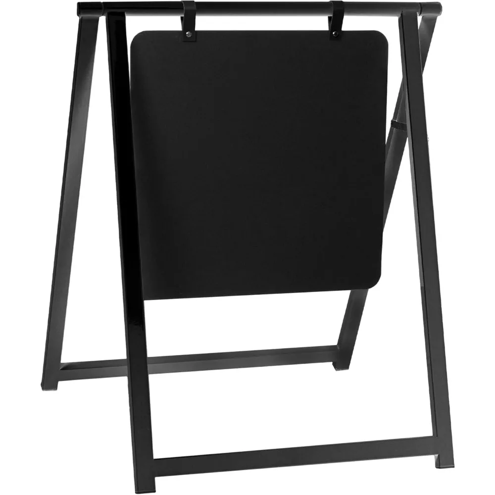 

Metal Double Sided Swinging Chalkboard Sidewalk Sign - 24 X 30 inch Black Magnetic A Frame Alternative Menu Board