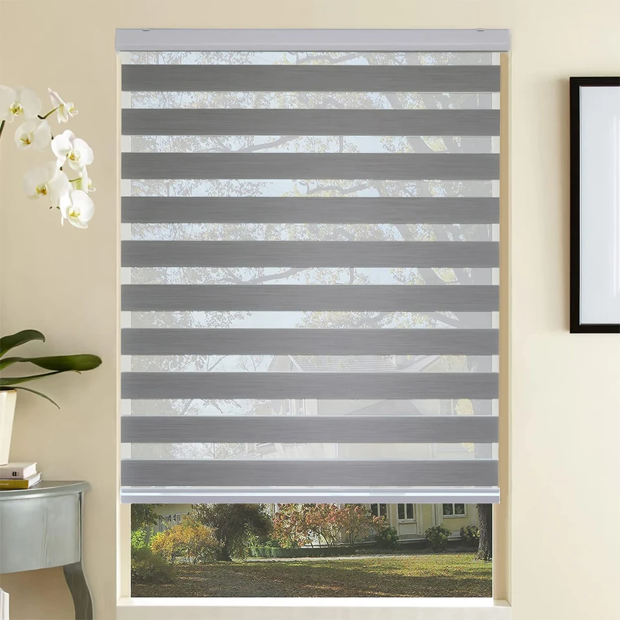 

Zebra Blinds Blackout Motorized Roller Electric Smart Zebra Blinds