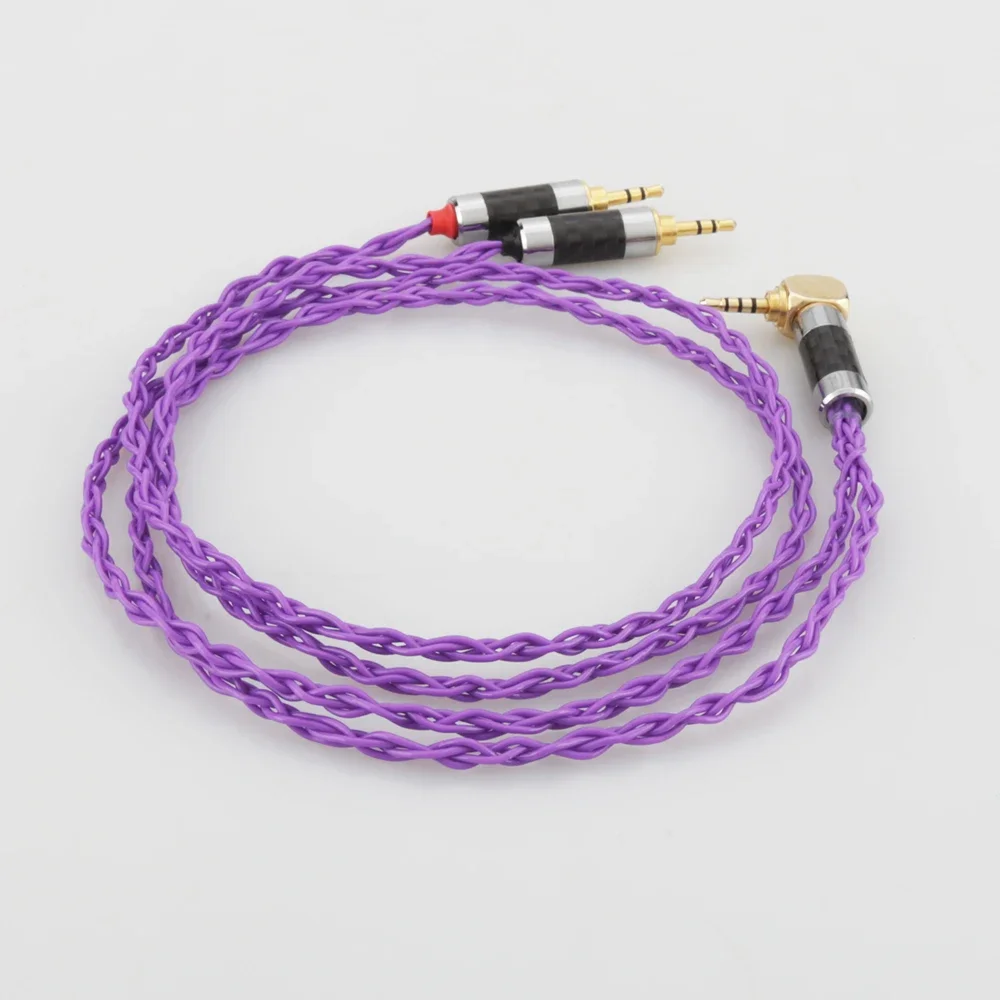 Audiocrast OCC 실버 도금 직각 균형 수-이중 2.5mm 수, Hifiman HE400S, HE-400I, P819AG, 2.5mm