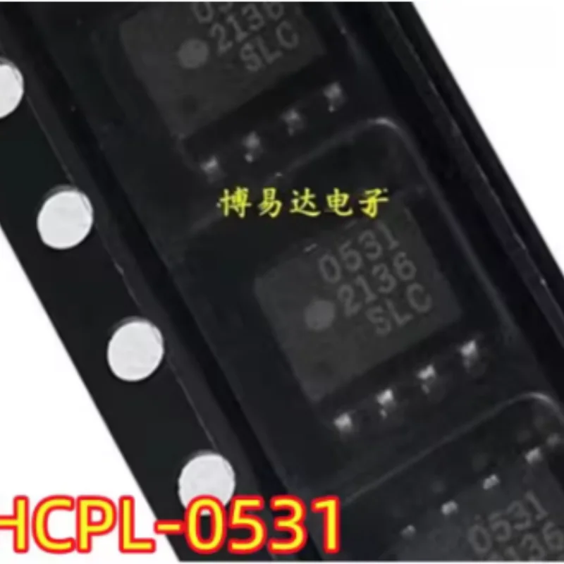 10PCS HCPL‑0531‑500E HCPL‑0531 Dual Channel High Speed Optocoupler Opto‑Isolator IC SOIC‑8 SMD Electronic Components Original Ne