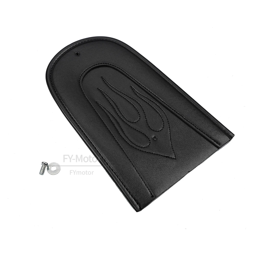 Capa de couro para motocicleta, assento solo com chama, para-lamas traseiro, almofada adequada para harley sportster xl 1200 883 xl1200 xl883 2004-2017