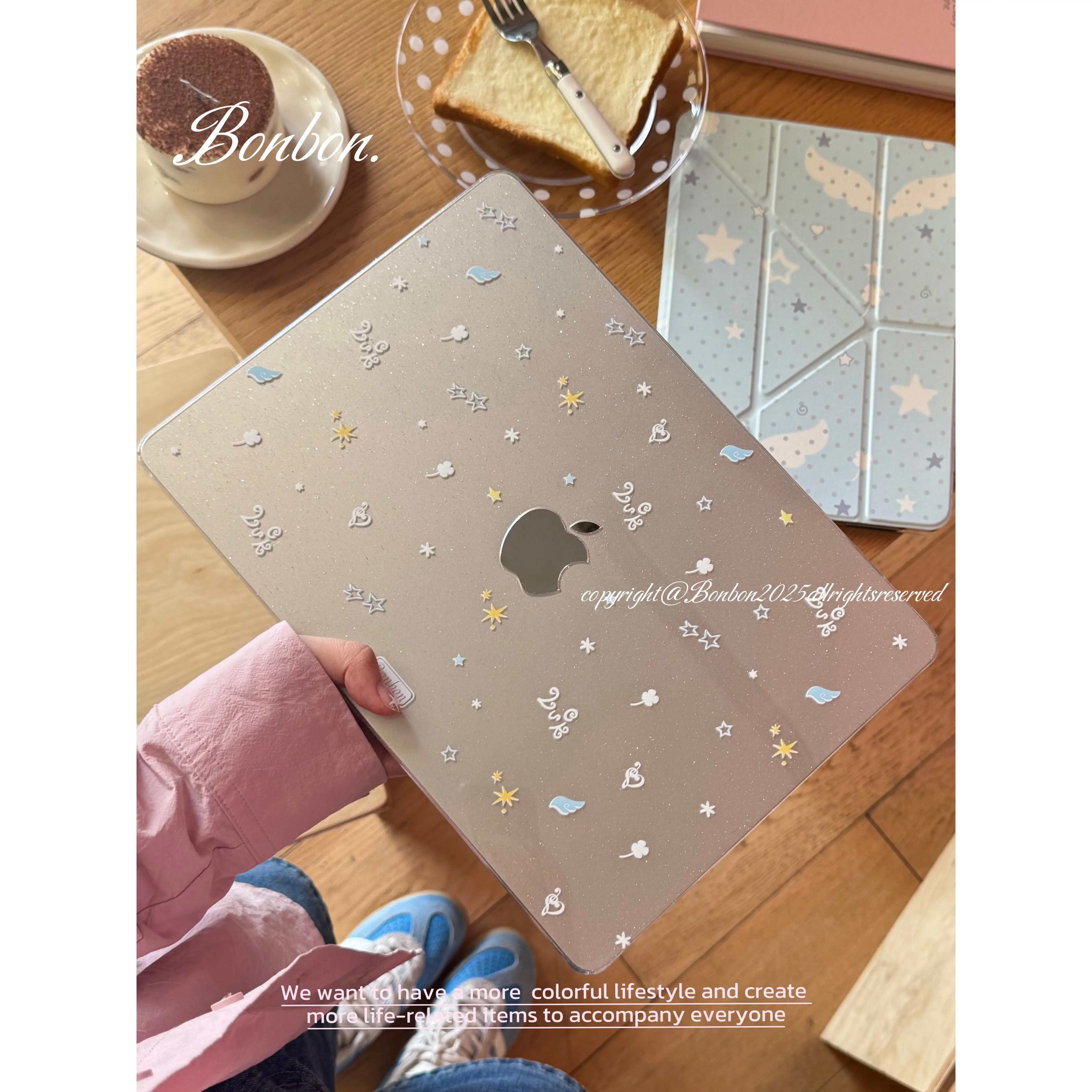 

Angel Wings Flowers Shining Laptop Case For Macbook Air 13.6 M4 NEO 15 M3 Hard Cover For Mac Book Pro 13 M1 M2 14 M4 M5 16