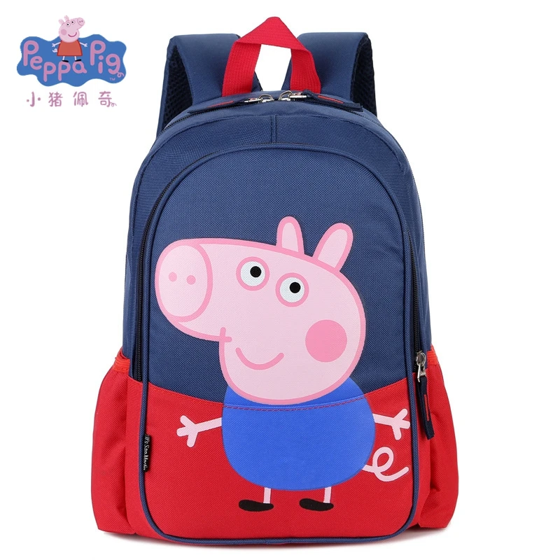 Peppa Pig Series Canvas Student Backpack George Anime Backpack as a Gift for Children