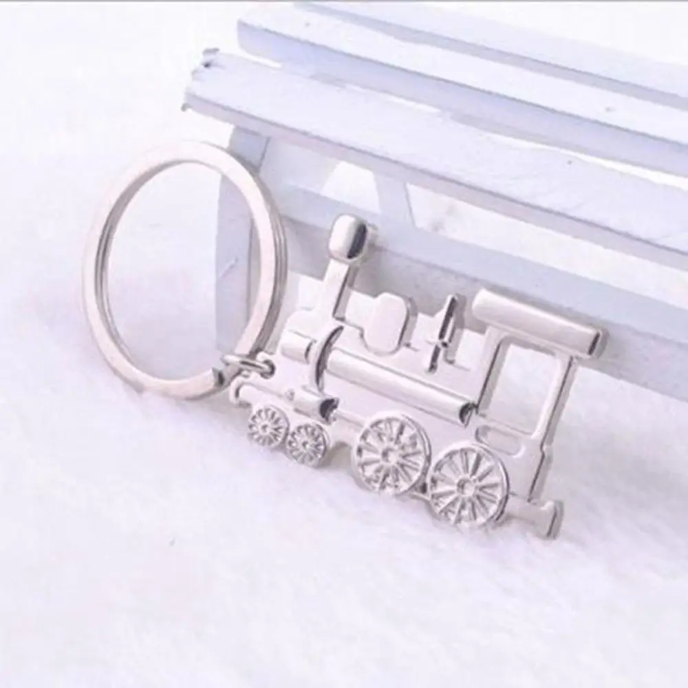 تصميم حلقة مفاتيح معدنية فضية فوب للسيارات، سلاسل مفاتيح بخارية، حامل فاسق #3