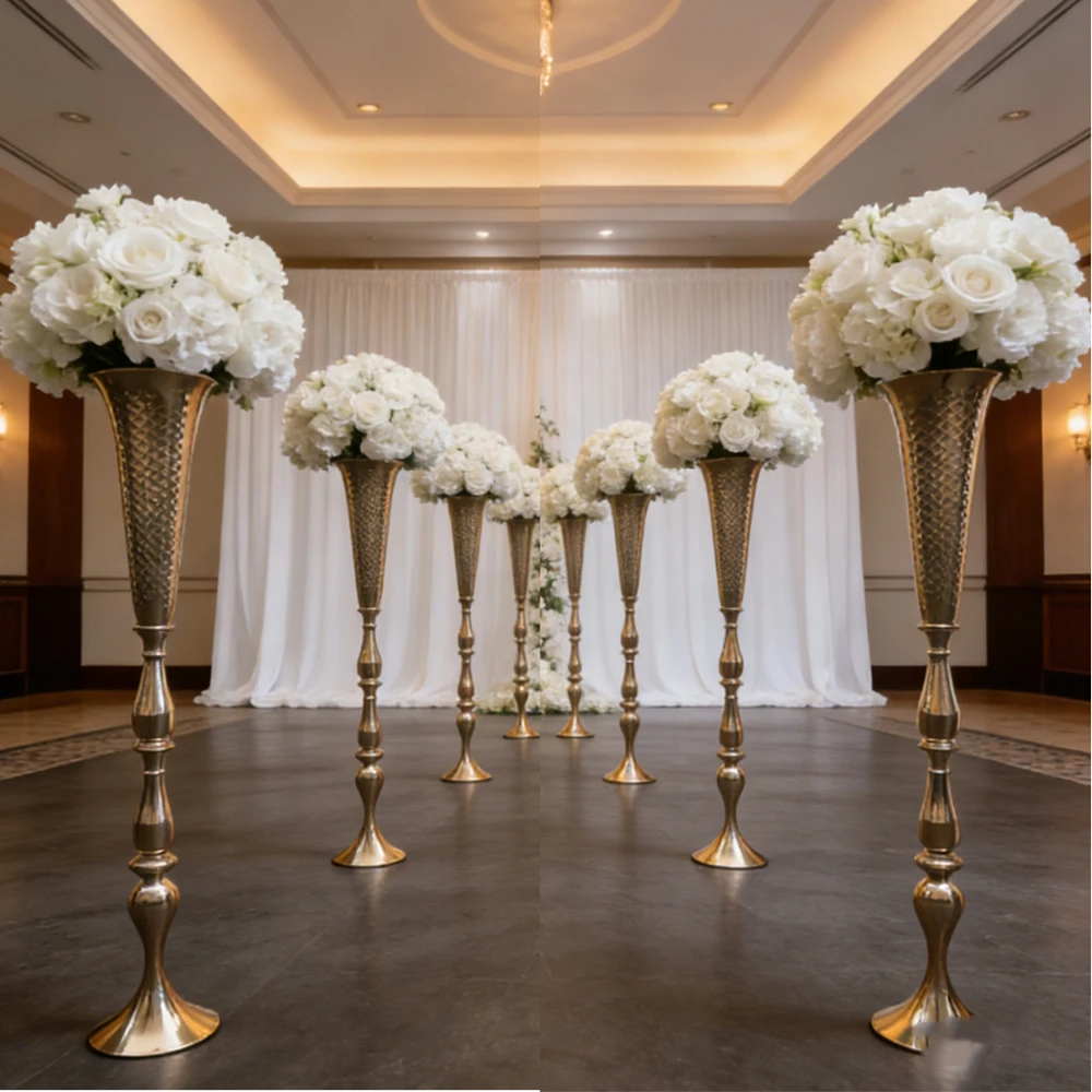 4/8pcs 50-100cm  Wedding Props Entrance Arch Backdrop vases Holiday Tunnel flower pedestal aisle Stand for Christmas Decor