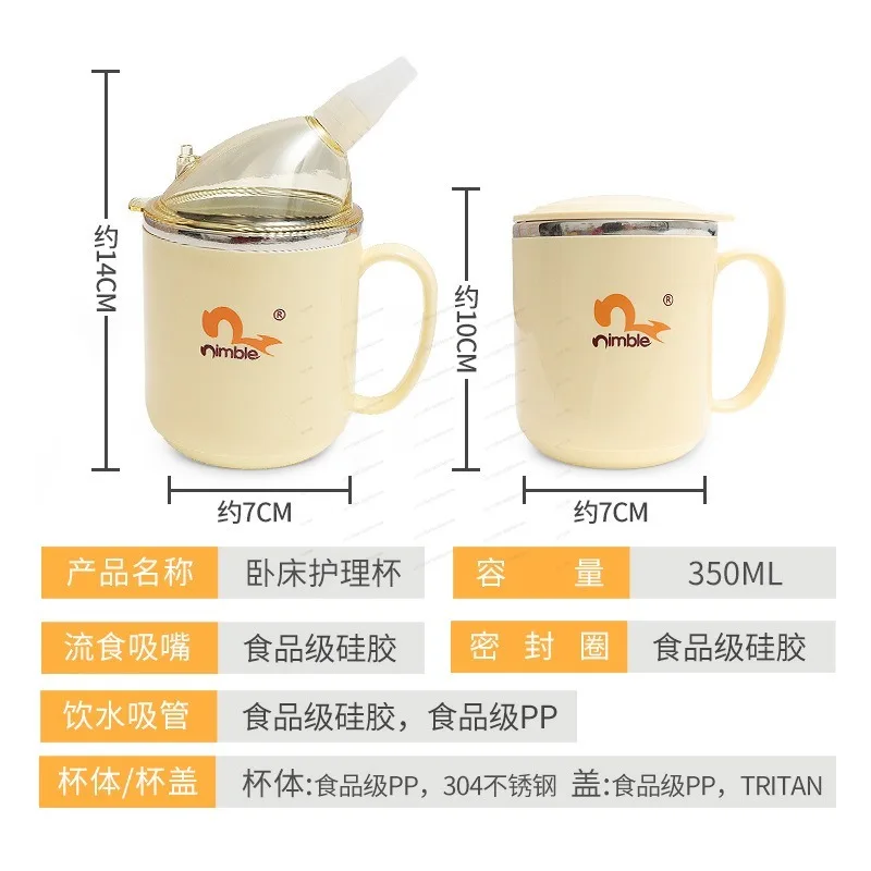 Straw Water Cup Anti-spill Leakproof Portable Durable Home Bedroom Travel Outdoor Daily Drinking Use