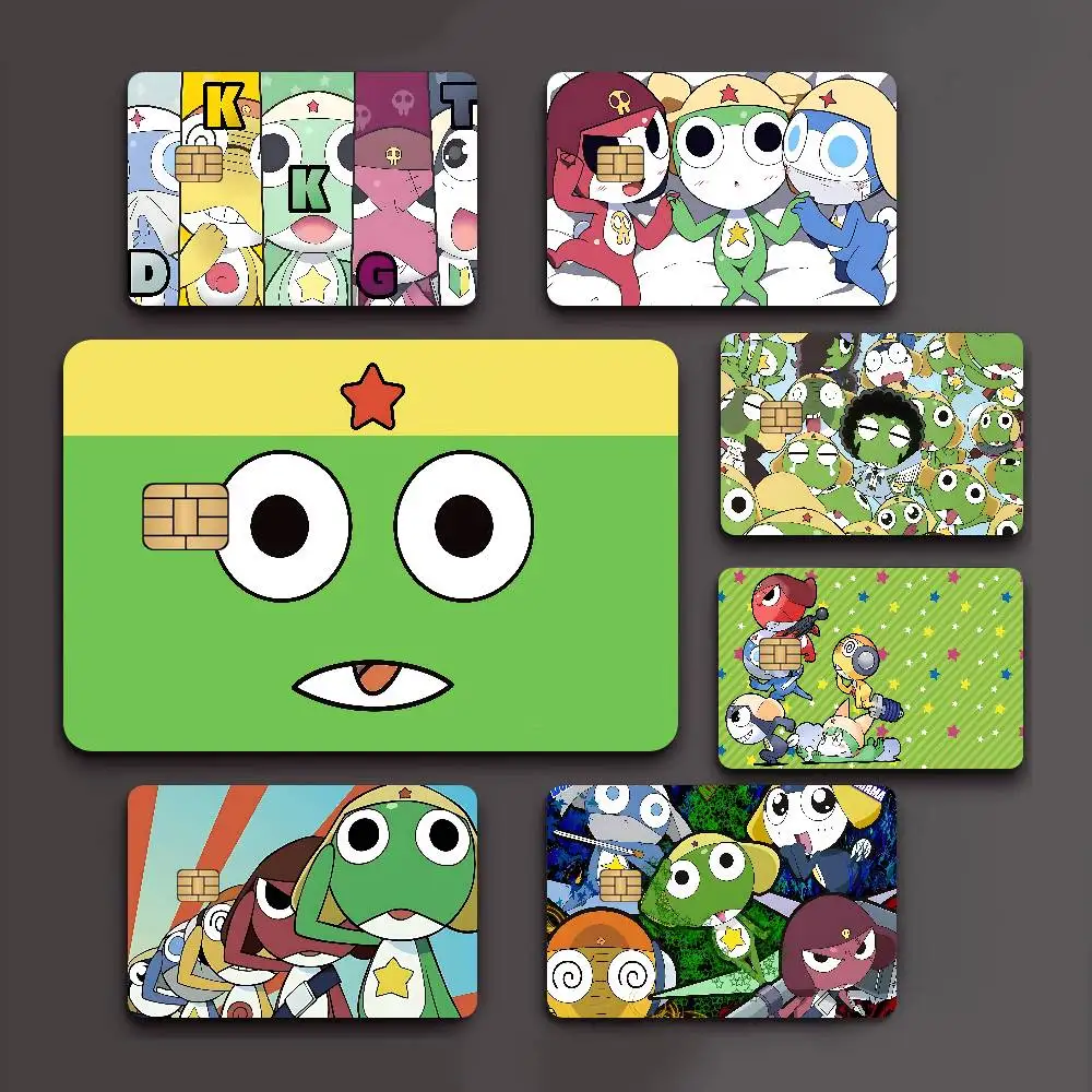 Cartoon Funny Keroro Gunsou Frog Credit Card Skin Stickers for VISA Bank Card Transportation Card Waterproof Sticker