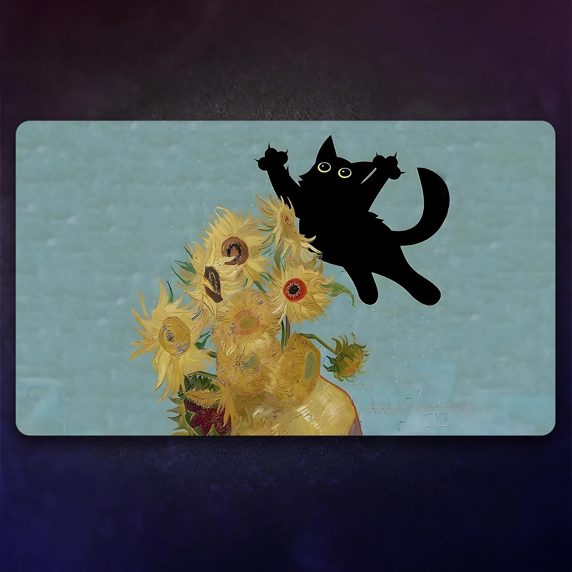 Creazione Di Adamo Desk Pad Large Gaming Mouse Pad Funny Cat Slap Office Mousepad Pc Accessories Setup Mouse Mat 24×14 Playmat