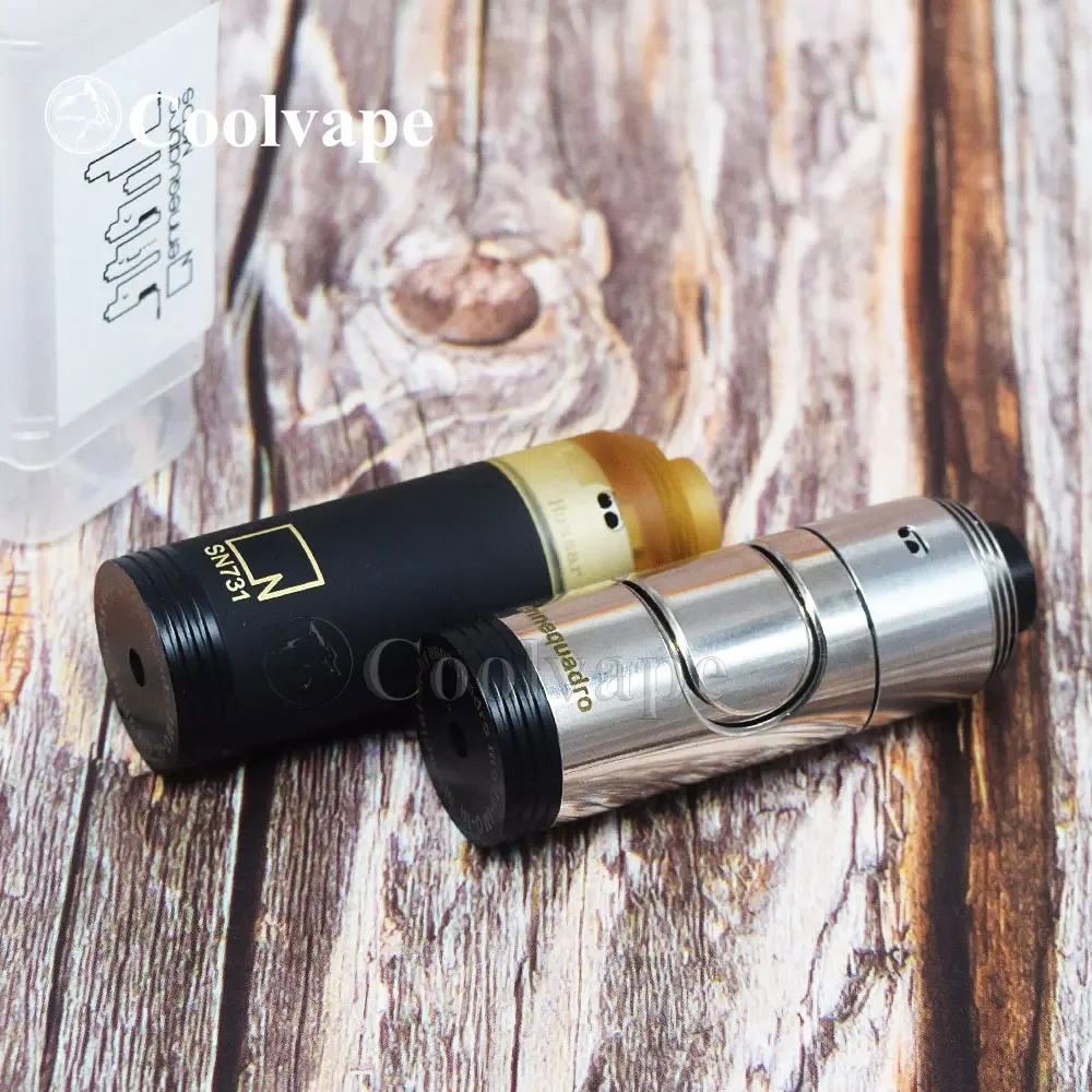 coolvape ennequadro mod met Hussar 2.0 RDA geschikt voor 18350 batterij 22 mm 316ss mechanische vape vs hellfire v6 kit HAKU VENNA V2 RDA