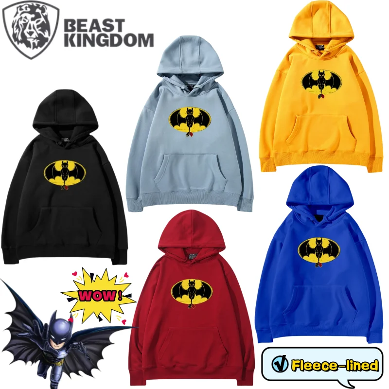 

Свитер BeastKingdom с Бэтменом, креативный высокоцветный свитер с крутым принтом, осенне-зимняя утолщенная повседневная универсальная толстовка для пар