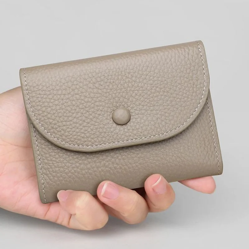 Ultra-thin Coin Purse Men's Short Mini Simple Small Wallet Women's Card Holder Coin Pouch Card Sleeve2024New