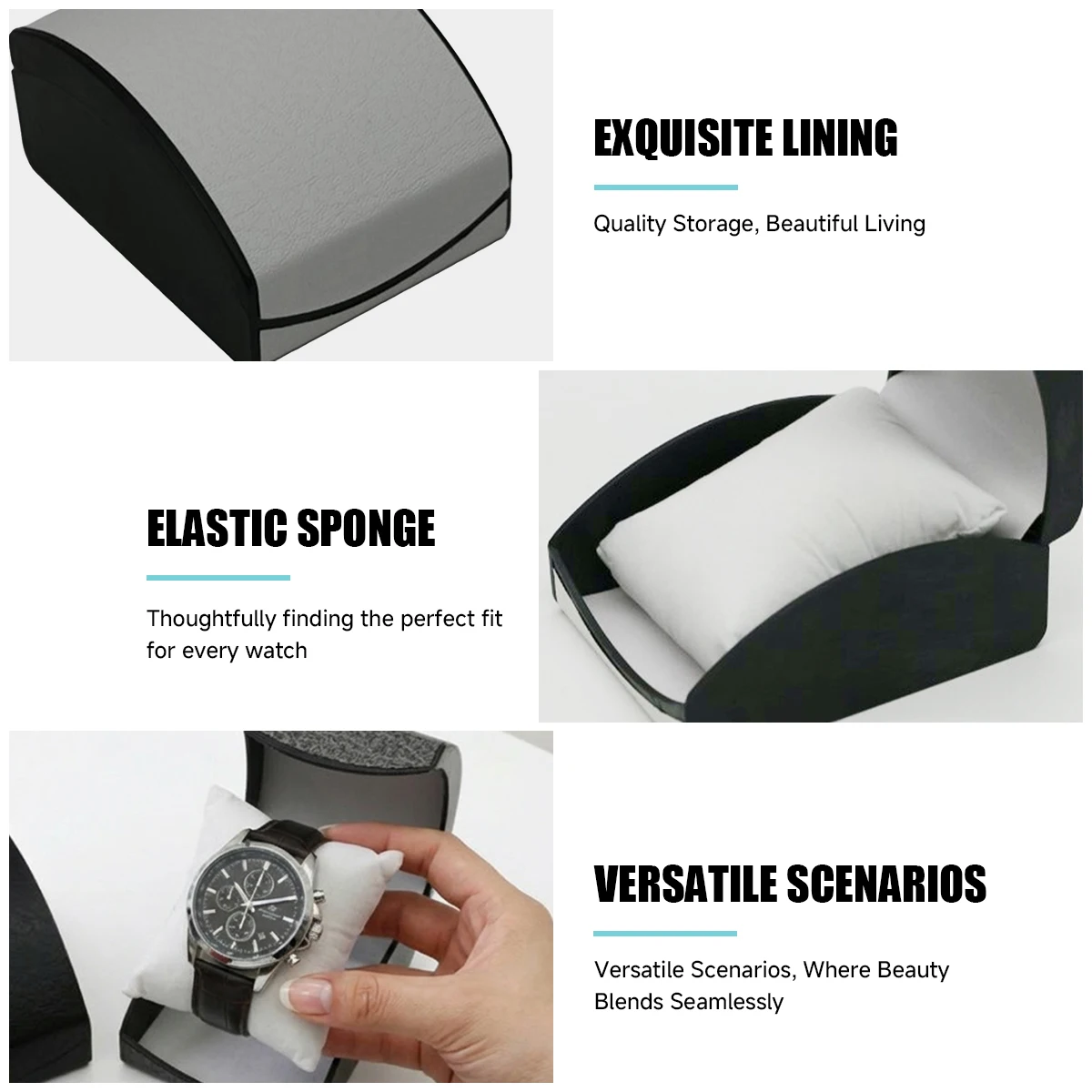HOT Watch Display Box Jewelry Storage Organizer Case Decor Gift 10.5X8X5.8CM Man Leather Flannel Watch Box Gift 6 Colors