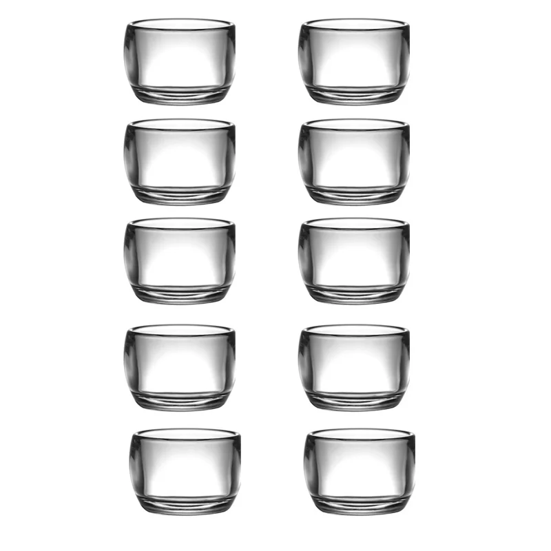 80ml 10pcs Set Elegant Tea Cup Whiskey Cocktail Tequila Cups Transparent Heat Resistant Hot Water Mug Wine Glass Wedding Gifts