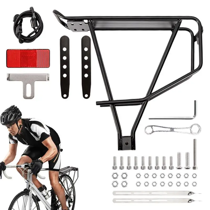 Road Bike Cargo Rack With Rear Light MTBs Bike Luggage Carrier Quick Release Bicycle Rear Seat Bracket For Cycling Accessories