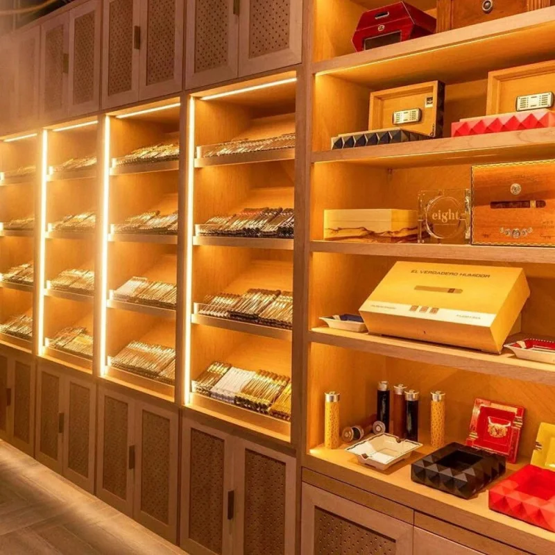 custom.Customized Modern Walk-in Solid Wood Cigar Cellar Home Storage Humidor Display Furniture Living Room Apartme