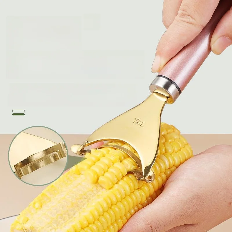  316 Stainless Steel Fruit Peeler Knife High End L Shaped  Scraper Kitchen Tool for Melon Corn Peeling